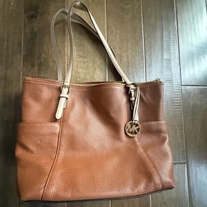 Michael Kors Jet Set East West Leather Brown Tote